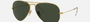 Ray-Ban Aviator Collection RB3025 W3400 pilot sunglasses for unisex in full rim metal, with polished arista gold frame, and g-15 green lenses. 58mm in lens size, 14mm in bridge size, and 135mm in temple length.