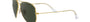 Ray-Ban Aviator Collection RB3025 W3400 pilot sunglasses for unisex in full rim metal, with polished arista gold frame, and g-15 green lenses. 58mm in lens size, 14mm in bridge size, and 135mm in temple length.
