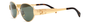 Celine Triomphe Metal 01 CL40235U 30N oval sunglasses for women in full rim metal, with gold frame, and green lenses. 54mm in lens size, 18mm in bridge size, and 135mm in temple length.