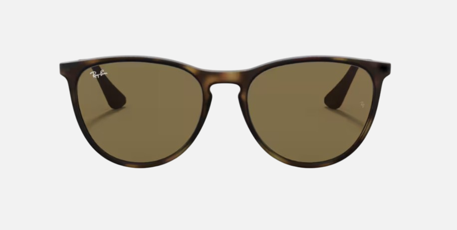 Ray-Ban Junior Erika Kids RJ9060S 700673 phantos sunglasses for kids in full rim injected, with matte havana frame, and brown lenses. 50mm in lens size, 15mm in bridge size, and 130mm in temple length.