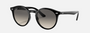 Ray-Ban Junior RJ9064S 100/11 phantos sunglasses for kids in full rim injected, with polished black frame, and light grey/dark grey lenses. 44mm in lens size, 19mm in bridge size, and 130mm in temple length.