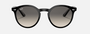 Ray-Ban Junior RJ9064S 100/11 phantos sunglasses for kids in full rim injected, with polished black frame, and light grey/dark grey lenses. 44mm in lens size, 19mm in bridge size, and 130mm in temple length.