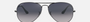 Ray-Ban Aviator Gradient RB3025 004/78 aviator sunglasses for unisex in full rim metal, with gunmetal frame, and blue/grey lenses. 62mm in lens size, 14mm in bridge size, and 140mm in temple length.