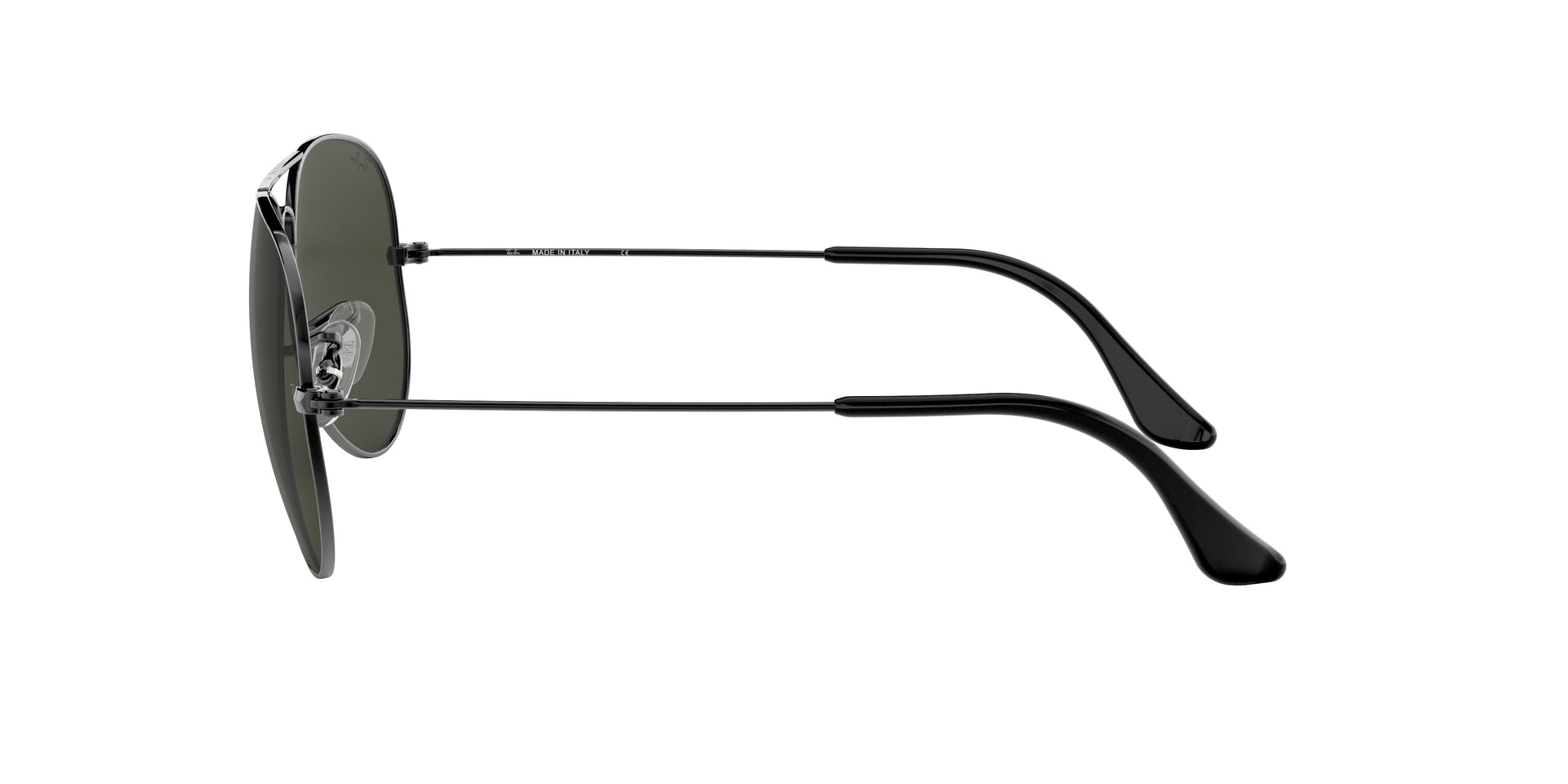 Ray-Ban Aviator Classic RB3025 W0879 aviator sunglasses for unisex in full rim metal, with gunmetal frame, and green lenses. 58mm in lens size, 14mm in bridge size, and 135mm in temple length.