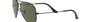 Ray-Ban Aviator Classic RB3025 W3361 aviator sunglasses for unisex in full rim metal, with matte black frame, and g-15 green lenses. 58mm in lens size, 14mm in bridge size, and 135mm in temple length.