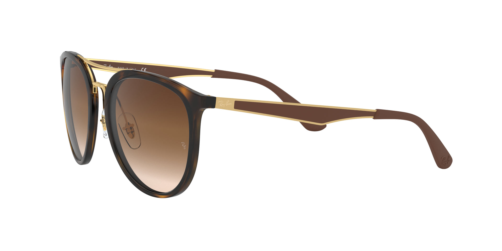 Ray-Ban RB4285 710/13 phantos sunglasses for unisex in full rim injected, with polished light havana frame, and brown gradient lenses. 55mm in lens size, 20mm in bridge size, and 145mm in temple length.