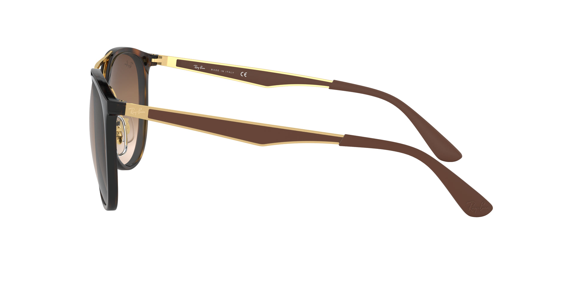 Ray-Ban RB4285 710/13 phantos sunglasses for unisex in full rim injected, with polished light havana frame, and brown gradient lenses. 55mm in lens size, 20mm in bridge size, and 145mm in temple length.