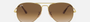 Ray-Ban Aviator Metal II RB3689 914751 aviator sunglasses for unisex in full rim metal, with gold frame, and light brown gradient lenses. 58mm in lens size, 14mm in bridge size, and 140mm in temple length.