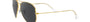 Ray-Ban Aviator Classic RB3025 919648 aviator sunglasses for unisex in full rim metal, with gold frame, and black lenses. 62mm in lens size, 14mm in bridge size, and 135mm in temple length.