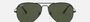 Ray-Ban Aviator Metal II RB3689 914831 aviator sunglasses for unisex in full rim metal, with black frame, and green lenses. 62mm in lens size, 14mm in bridge size, and 140mm in temple length.