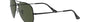Ray-Ban Aviator Metal II RB3689 914831 aviator sunglasses for unisex in full rim metal, with black frame, and green lenses. 62mm in lens size, 14mm in bridge size, and 140mm in temple length.