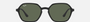 Ray-Ban RB4361 601/71 irregular sunglasses for unisex in full rim plastic, with black frame, and green lenses. 52mm in lens size, 18mm in bridge size, and 145mm in temple length.