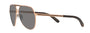 Bvlgari BV5055K 200681 aviator sunglasses for men in full rim metal, with matte pink gold plated frame, and dark grey lenses. 62mm in lens size, 14mm in bridge size, and 145mm in temple length.