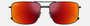 Maui Jim Aeko 02 aviator sunglasses for unisex in full rim metal, with matte black frame, and hawaii lava lenses. 55mm in lens size, 16mm in bridge size, and 140mm in temple length.