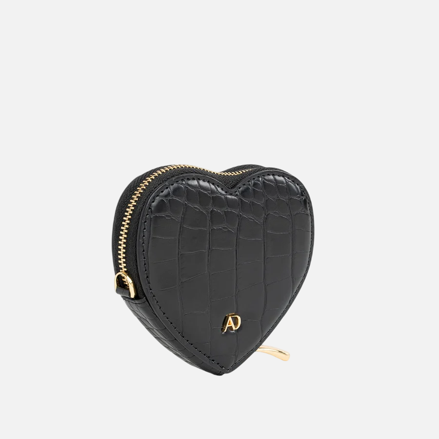 Any Di Heart Pocket Croco Black