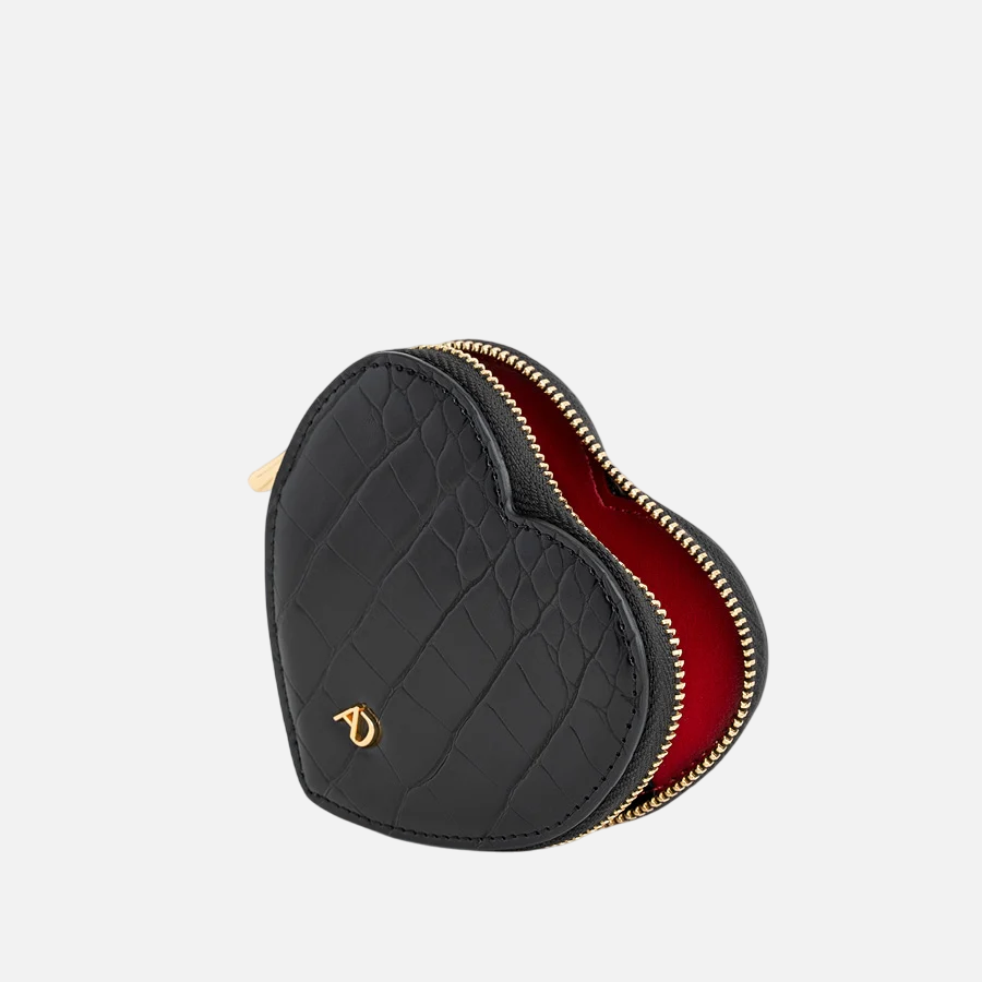 Any Di Heart Pocket Croco Black