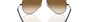Ray-Ban Aviator Gradient RB3025 002/51 aviator sunglasses for unisex in full rim metal, with black frame, and brown lenses. 62mm in lens size, 14mm in bridge size, and 140mm in temple length.
