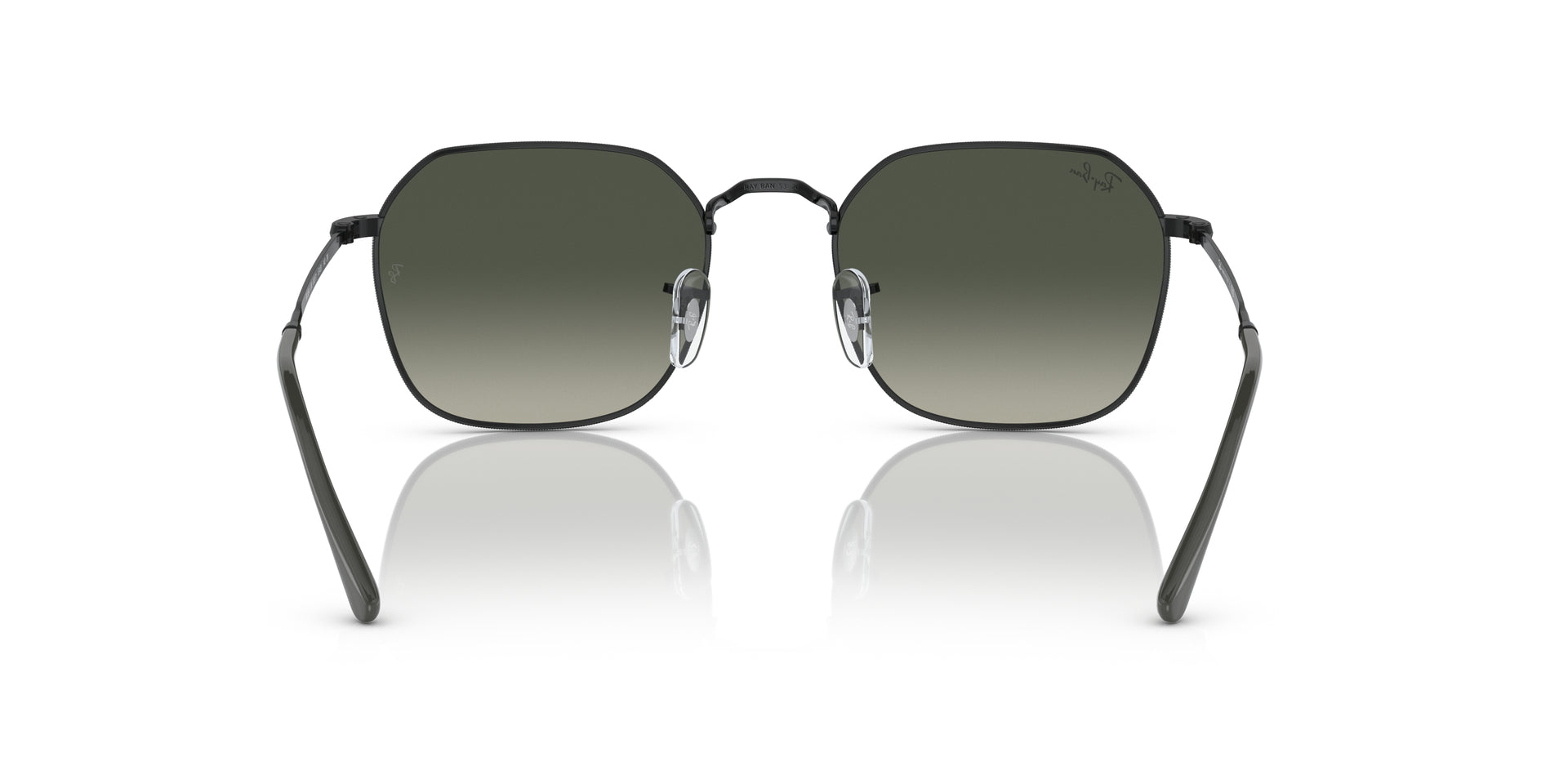 Ray-Ban Jim RB3694 002/71 hexagonal sunglasses for unisex in full rim metal, with black frame, and grey lenses. 55mm in lens size, 20mm in bridge size, and 145mm in temple length.
