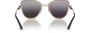 Bvlgari BV6182B 20148G butterfly sunglasses for women in semi-rimless metal, with pink gold frame, and gradient grey lenses. 60mm in lens size, 15mm in bridge size, and 140mm in temple length.