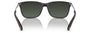 Bvlgari BV7037K 5313W1 rectangular sunglasses for men in full rim plastic, with matte black frame, and dark gray mirrored silver polarized lenses. 59mm in lens size, 18mm in bridge size, and 145mm in temple length.