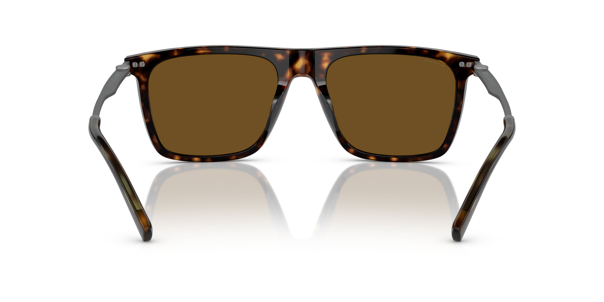 Bvlgari BV7039 504/AN square sunglasses for men in full rim plastic, with havana frame, and brown lenses. 56mm in lens size, 19mm in bridge size, and 145mm in temple length.