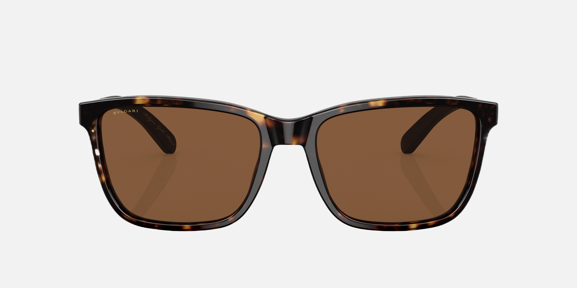 Bvlgari BV7037K 504/AN rectangular sunglasses for men in full rim plastic, with havana frame, and brown lenses. 59mm in lens size, 18mm in bridge size, and 145mm in temple length.
