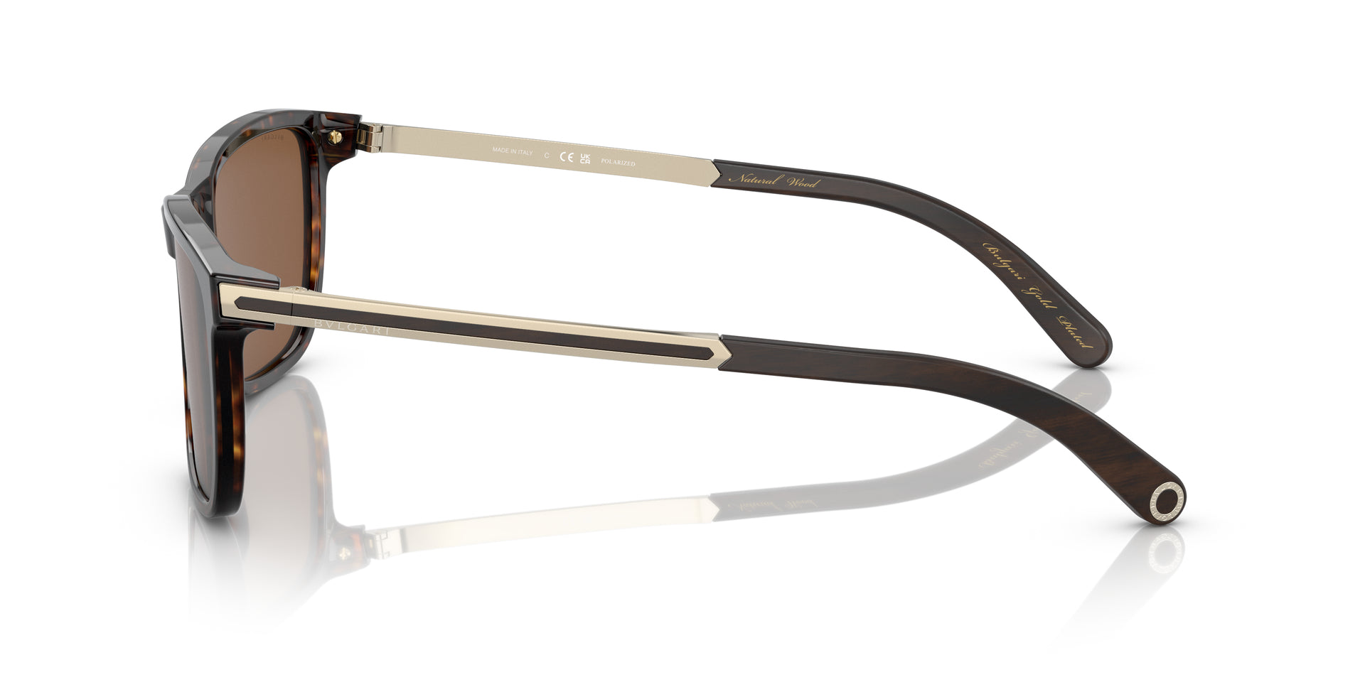 Bvlgari BV7037K 504/AN rectangular sunglasses for men in full rim plastic, with havana frame, and brown lenses. 59mm in lens size, 18mm in bridge size, and 145mm in temple length.