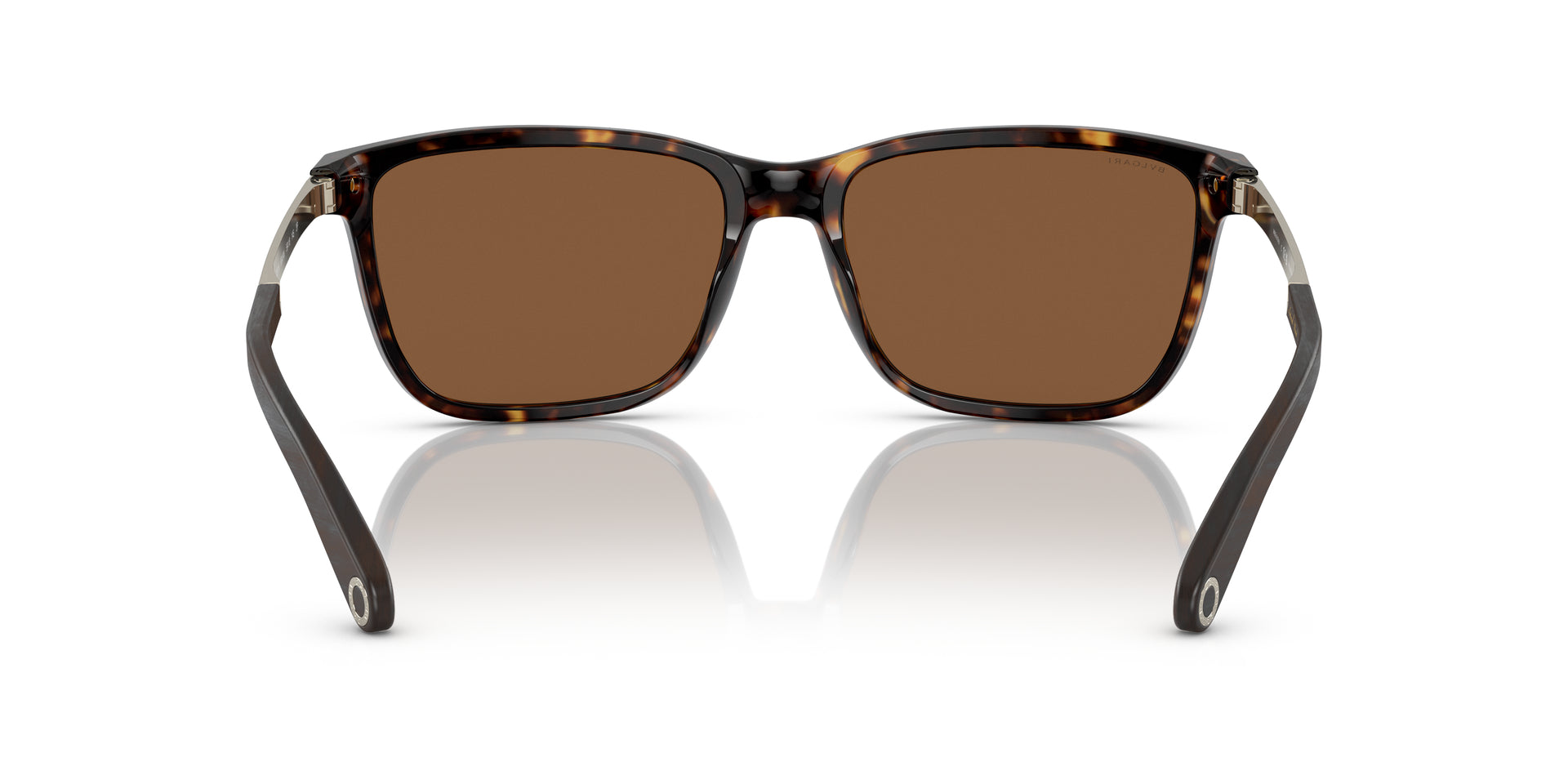 Bvlgari BV7037K 504/AN rectangular sunglasses for men in full rim plastic, with havana frame, and brown lenses. 59mm in lens size, 18mm in bridge size, and 145mm in temple length.