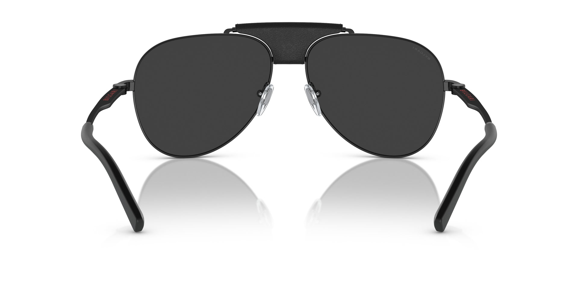 Bvlgari BV5061Q 128/48 aviator sunglasses for men in full rim metal, with matte black frame, and black lenses. 60mm in lens size, 15mm in bridge size, and 145mm in temple length.
