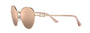 Bvlgari BV6174 20140W oval sunglasses for women in full rim metal, with pink gold frame, and rose gold lenses. 58mm in lens size, 18mm in bridge size, and 140mm in temple length.