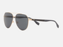 Blancia Milano BC 1320 C1 pilot sunglasses for men in full rim metal, with gold frame, and grey lenses. 60mm in lens size, 13mm in bridge size, and 147mm in temple length.