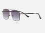 Blancia Milano BC 1308 C3 pilot sunglasses for men in full rim metal, with black frame, and gradient grey lenses. 59mm in lens size, 15mm in bridge size, and 150mm in temple length.