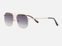 Blancia Milano BC 1318 C3 pilot sunglasses for men in full rim metal, with gold frame, and gradient grey lenses. 57mm in lens size, 16mm in bridge size, and 148mm in temple length.