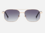 Blancia Milano BC 1318 C3 pilot sunglasses for men in full rim metal, with gold frame, and gradient grey lenses. 57mm in lens size, 16mm in bridge size, and 148mm in temple length.