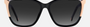 Carolina Herrera CH 0052/S KDX square sunglasses for women in full rim plastic, with black nude frame, and gradient grey lenses. 58mm in lens size, 16mm in bridge size, and 145mm in temple length.