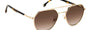 Carrera 303/S 06J pilot sunglasses for unisex in full rim metal, with gold frame, and gradient brown lenses. 53mm in lens size, 19mm in bridge size, and 145mm in temple length.