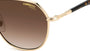 Carrera 303/S 06J pilot sunglasses for unisex in full rim metal, with gold frame, and gradient brown lenses. 53mm in lens size, 19mm in bridge size, and 145mm in temple length.