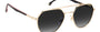 Carrera 303/S W97 pilot sunglasses for unisex in full rim metal, with gold frame, and gradient grey lenses. 53mm in lens size, 19mm in bridge size, and 145mm in temple length.