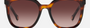Carolina Herrera HER 0225/G/S 0T4 square sunglasses for women in full rim plastic, with havana pink frame, and gradient brown lenses. 54mm in lens size, 20mm in bridge size, and 145mm in temple length.