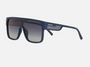 Despada DS 2378 C3 mask sunglasses for unisex in full rim plastic, with navy blue frame, and gradient grey lenses. 130mm in lens size, 0mm in bridge size, and 140mm in temple length.