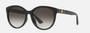 Gucci GG0636SK 001 square sunglasses for women in full rim plastic, with black frame, and grey gradient lenses. 56mm in lens size, 17mm in bridge size, and 150mm in temple length.