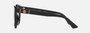 Gucci GG0636SK 001 square sunglasses for women in full rim plastic, with black frame, and grey gradient lenses. 56mm in lens size, 17mm in bridge size, and 150mm in temple length.
