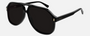Gucci GG1042S 001 pilot sunglasses for men in full rim acetate, with black frame, and grey lenses. 60mm in lens size, 13mm in bridge size, and 145mm in temple length.