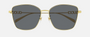 Gucci GG1805SA 001 cat eye sunglasses for women in full rim metal, with gold frame, and grey lenses. 60mm in lens size, 15mm in bridge size, and 145mm in temple length.