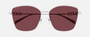 Gucci GG1805SA 004 cat eye sunglasses for women in full rim metal, with silver frame, and red lenses. 60mm in lens size, 15mm in bridge size, and 145mm in temple length.