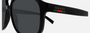 Gucci GG1856S 005 pilot sunglasses for men in full rim plastic, with black frame, and grey lenses. 65mm in lens size, 15mm in bridge size, and 145mm in temple length.