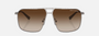 Armani Exchange AX2050S 600373 pilot sunglasses for men in full rim metal, with matte gunmetal frame, and dark brown polarized lenses. 60mm in lens size, 12mm in bridge size, and 136mm in temple length.