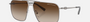 Armani Exchange AX2050S 600373 pilot sunglasses for men in full rim metal, with matte gunmetal frame, and dark brown polarized lenses. 60mm in lens size, 12mm in bridge size, and 136mm in temple length.