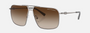 Armani Exchange AX2050S 600373 pilot sunglasses for men in full rim metal, with matte gunmetal frame, and dark brown polarized lenses. 60mm in lens size, 12mm in bridge size, and 136mm in temple length.