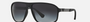 Emporio Armani EA 4029 50638G square sunglasses for men in full rim plastic, with rubber black frame, and gradient grey lenses. 64mm in lens size, 13mm in bridge size, and 130mm in temple length.
